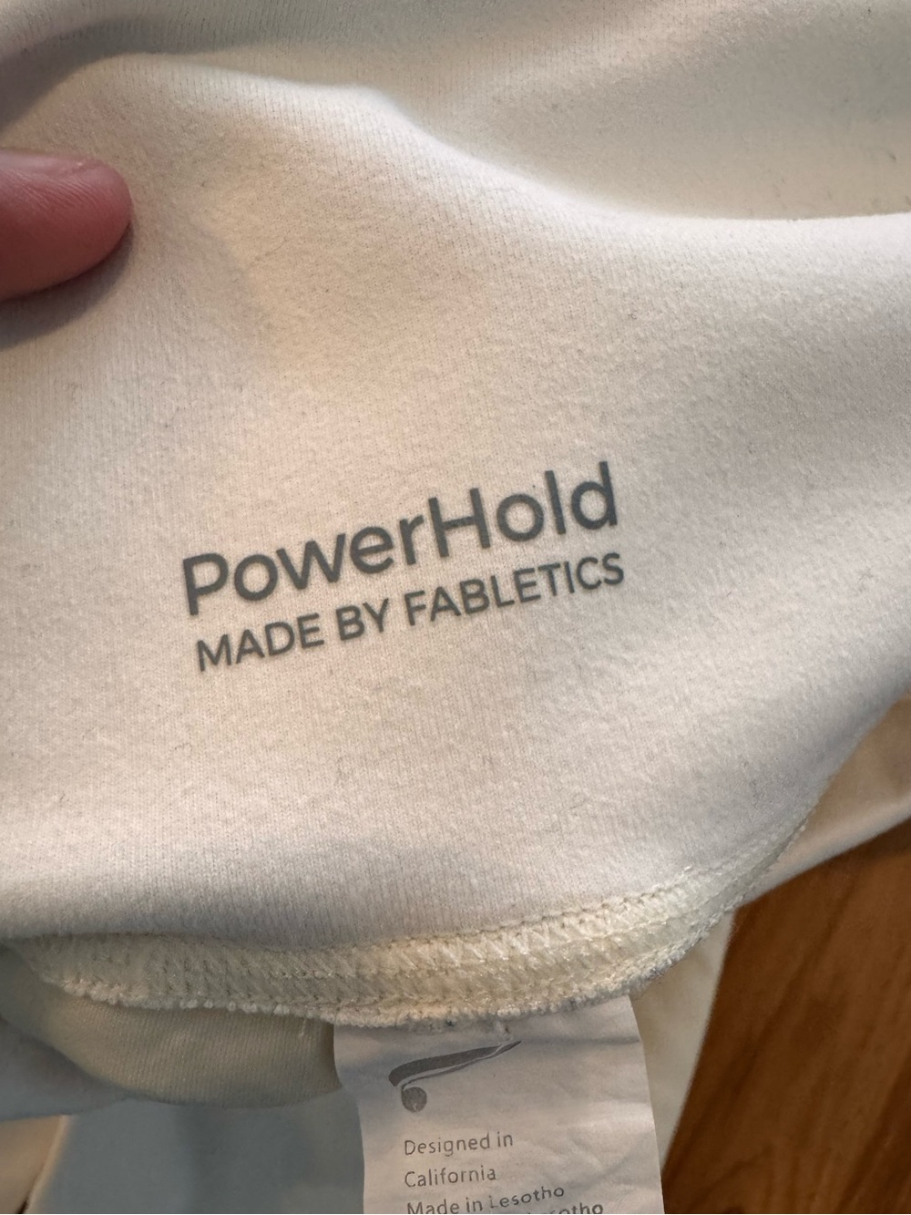 Powerhold by Fabletics White Leggings Women’s Small Mesh Sides Pockets - Picture 3 of 8